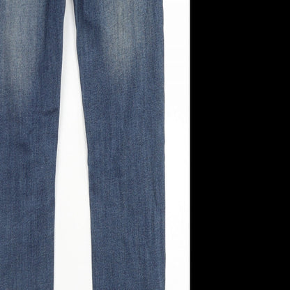 Denim Co Mens Blue  Cotton Skinny Jeans Size 28 in L30 in Regular Button