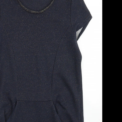 NEXT Womens Blue  Cotton A-Line  Size 10  Round Neck