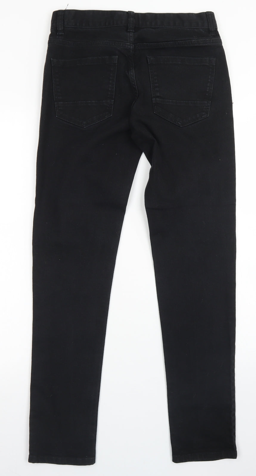 NEXT Womens Black  Cotton Skinny Jeans Size 28 in L31 in Regular Button