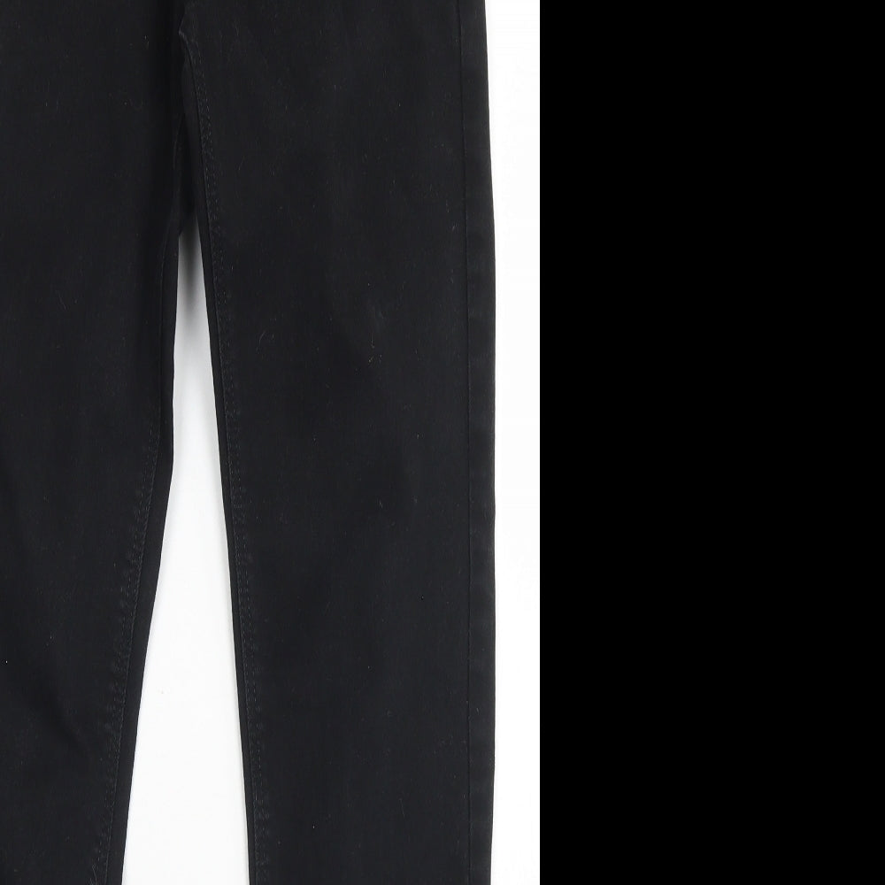 NEXT Womens Black  Cotton Skinny Jeans Size 28 in L31 in Regular Button