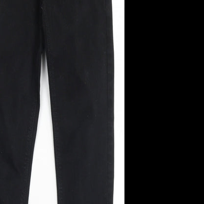 NEXT Womens Black  Cotton Skinny Jeans Size 28 in L31 in Regular Button