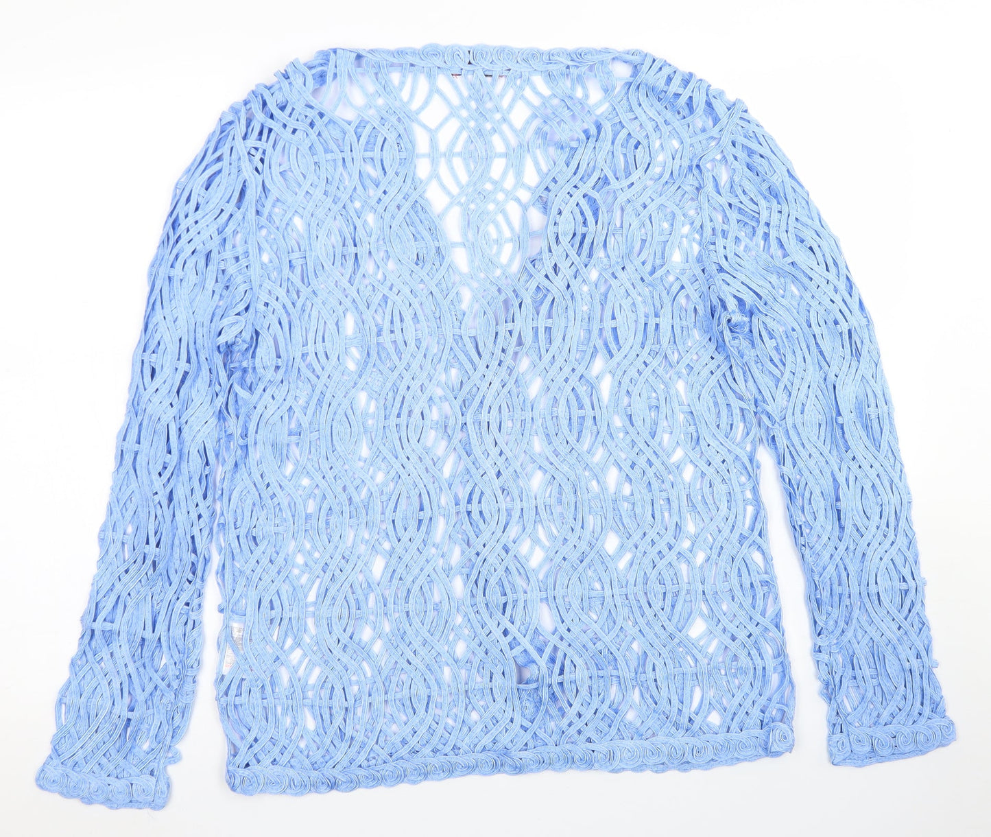 Paramour Womens Blue Round Neck  Viscose Cardigan Jumper Size XL