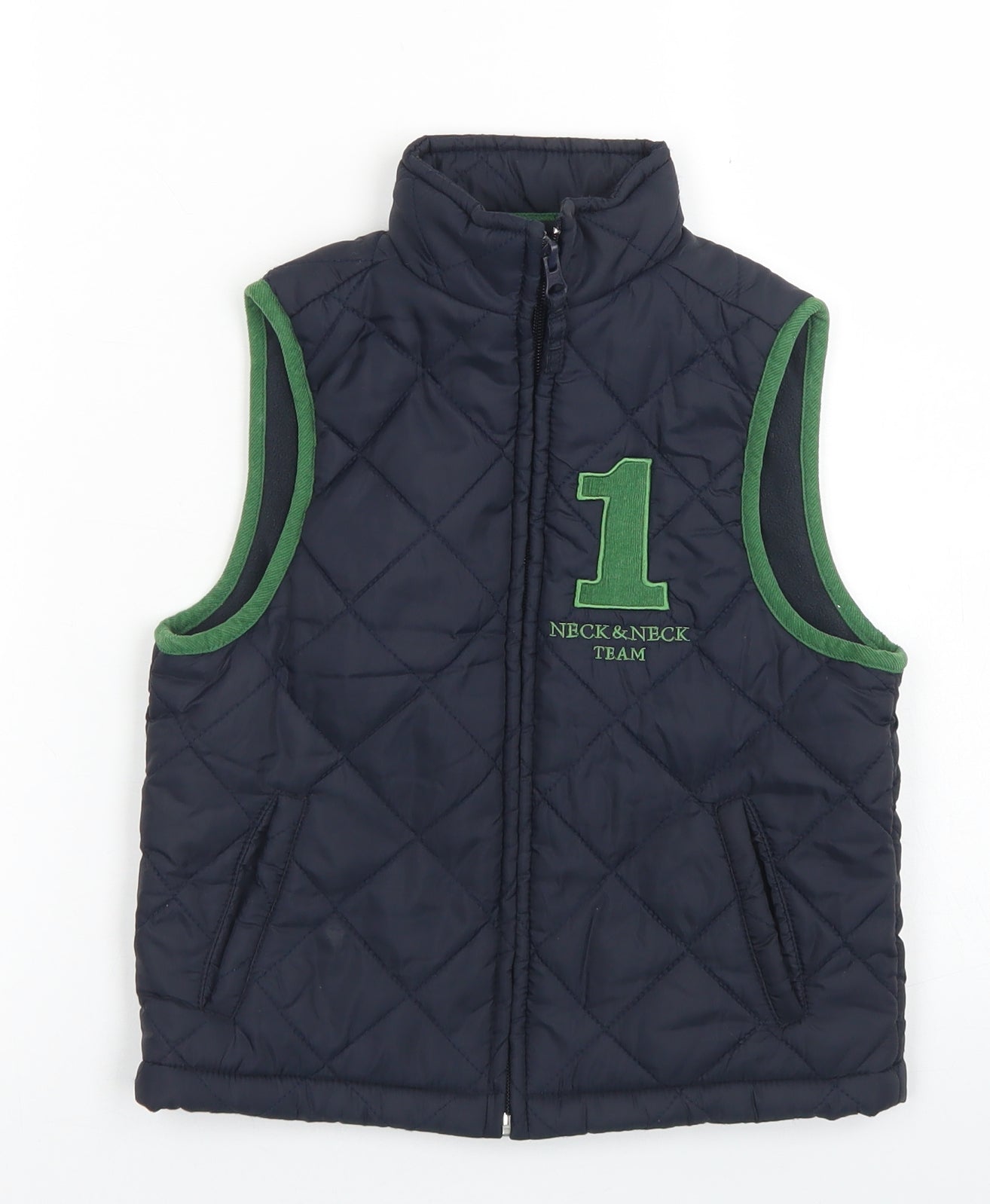 Neck & Neck Boys Blue   Gilet Coat Size S  Zip
