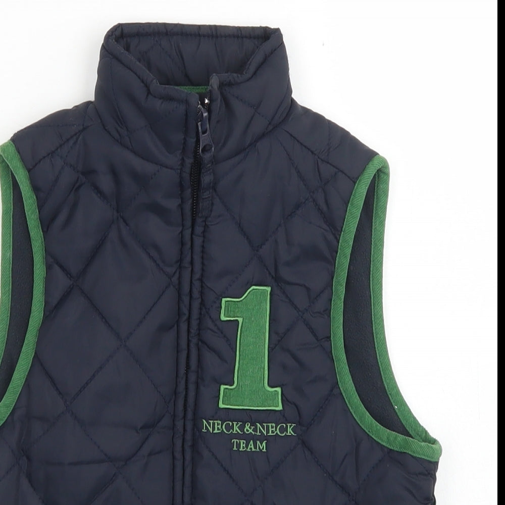 Neck & Neck Boys Blue   Gilet Coat Size S  Zip