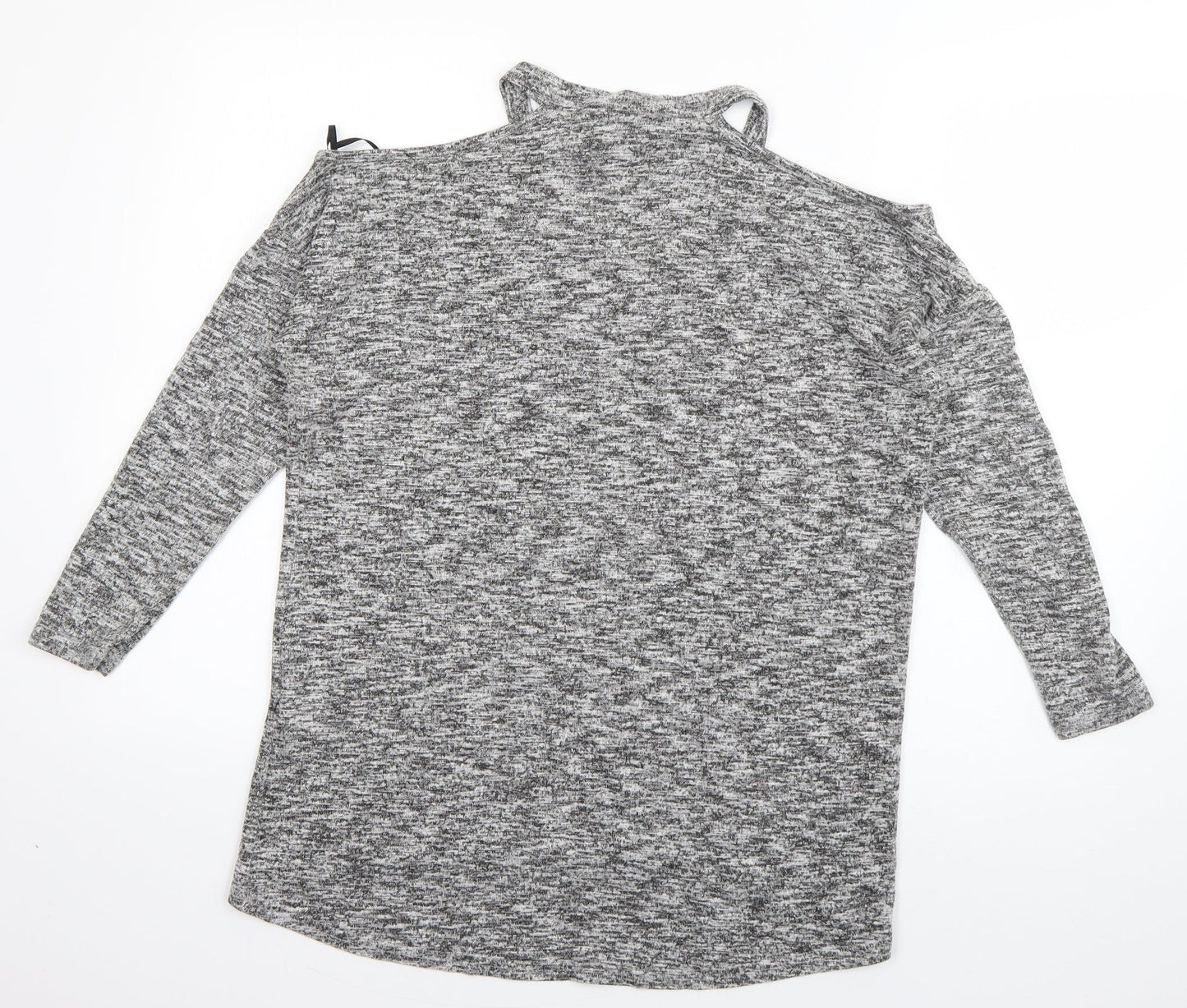 Womens UK Size S New Look Grey Basic T-Shirt