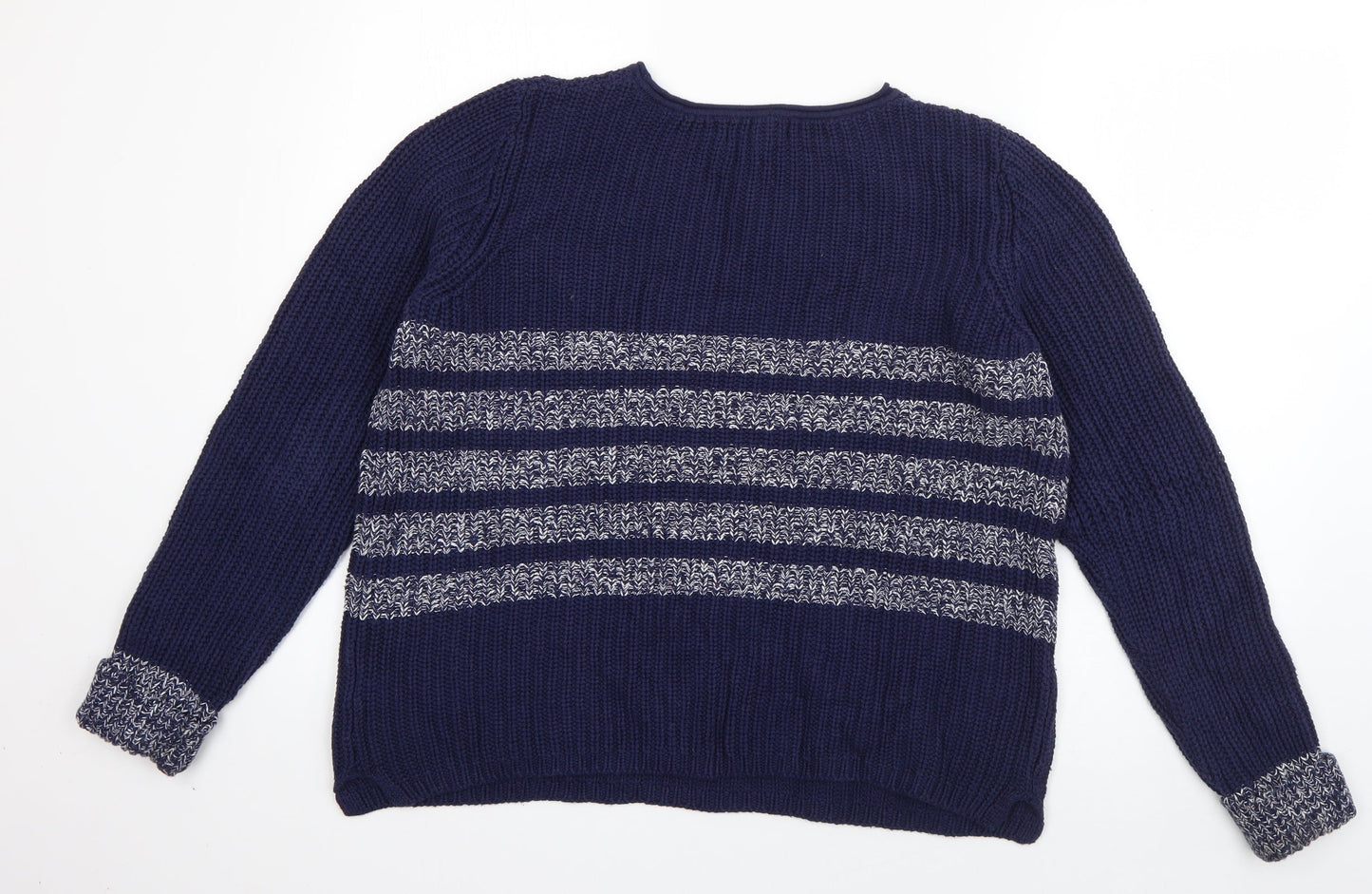 Womens UK Size 12 Papaya Blue Pullover Jumper