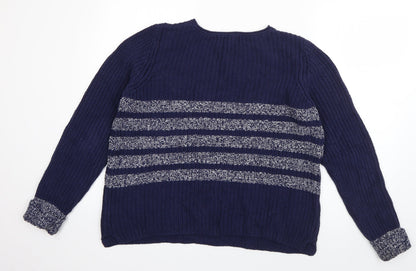 Womens UK Size 12 Papaya Blue Pullover Jumper