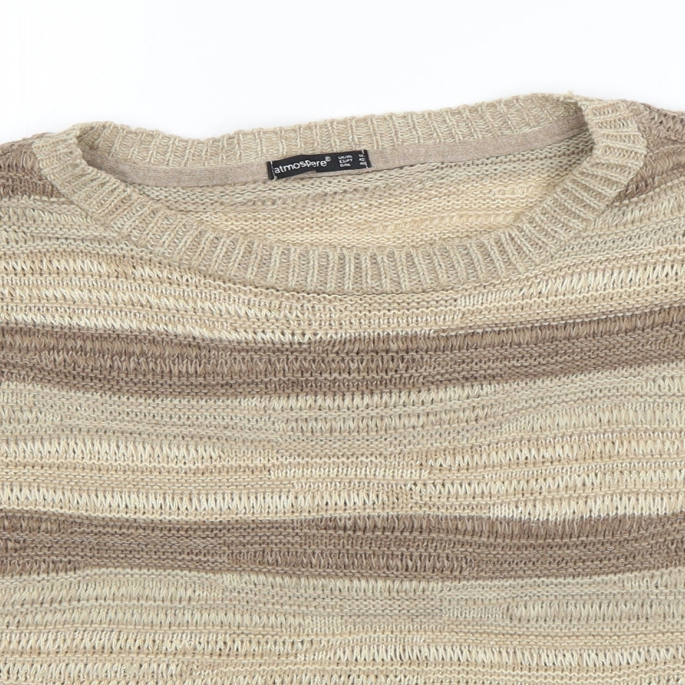 Womens UK Size 14 Atmosphere Brown Pullover Jumper