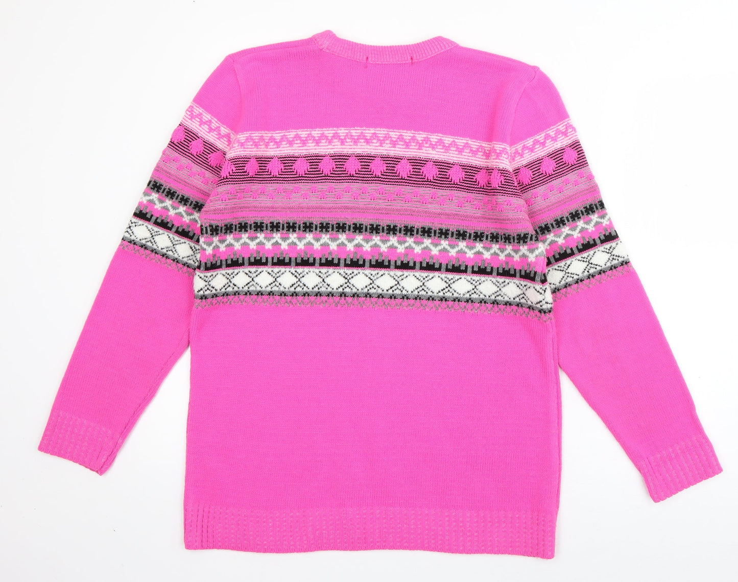Womens UK Size S Pure & Natural Pink Pullover Jumper