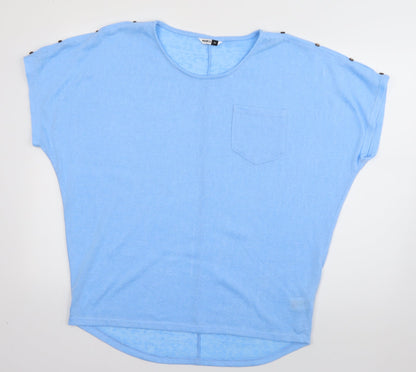 Womens UK Size M PEP & CO Blue Basic T-Shirt