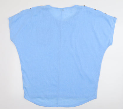 Womens UK Size M PEP & CO Blue Basic T-Shirt