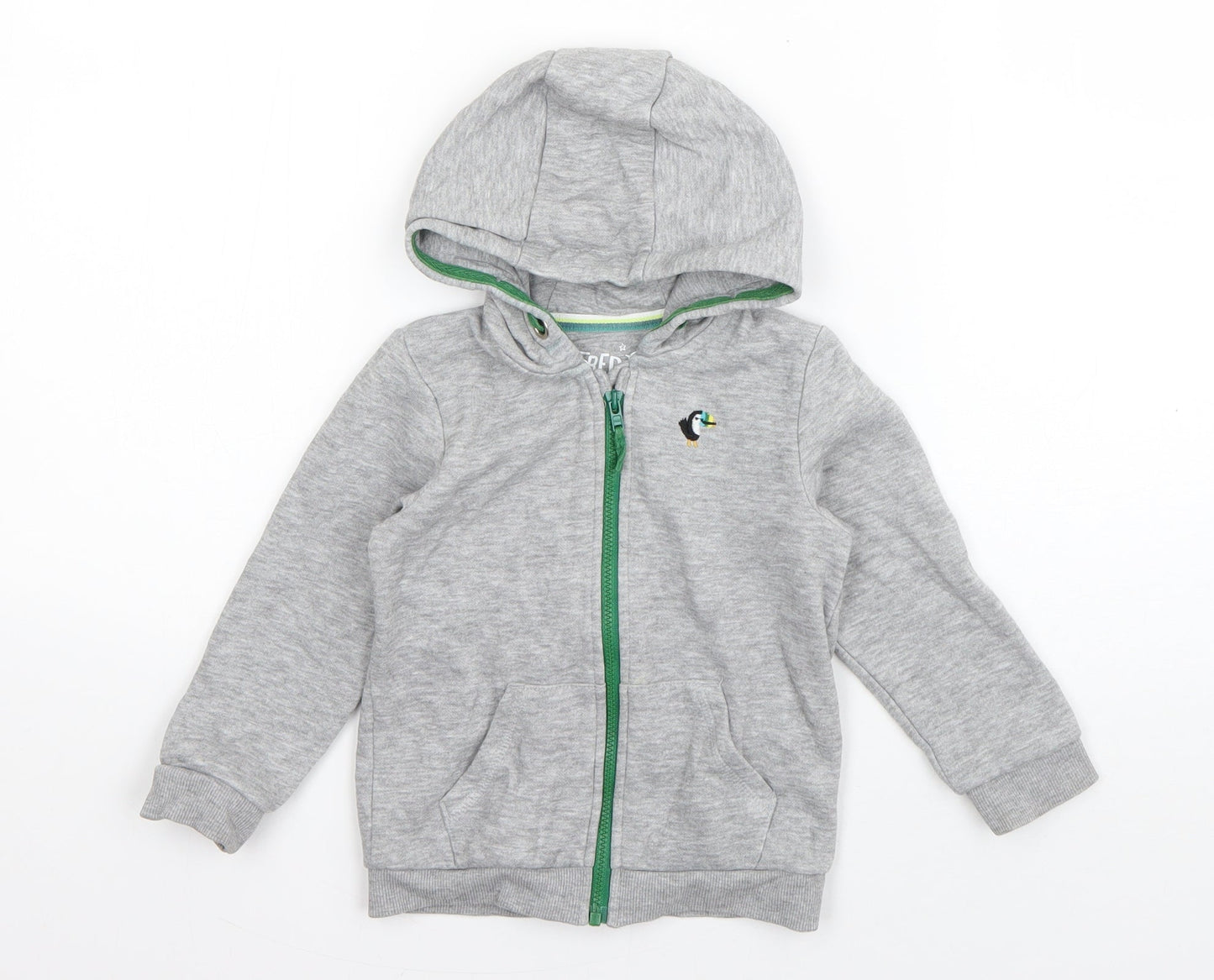 F&F Boys Grey   Jacket  Size 12-18 Months   Zip - Toucan
