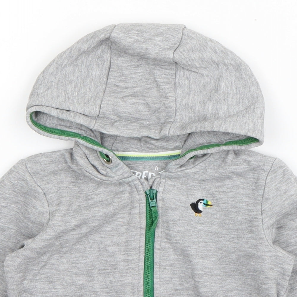 F&F Boys Grey   Jacket  Size 12-18 Months   Zip - Toucan