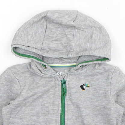 F&F Boys Grey   Jacket  Size 12-18 Months   Zip - Toucan