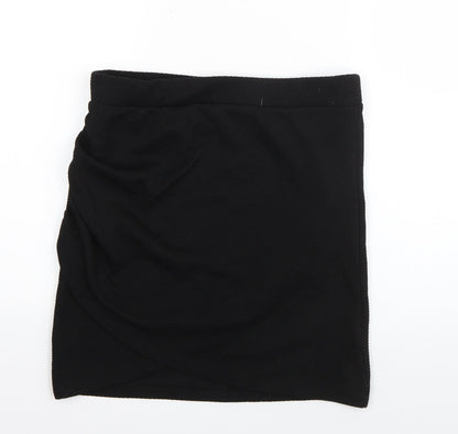 Divided Womens Black  Polyester A-Line Skirt Size M