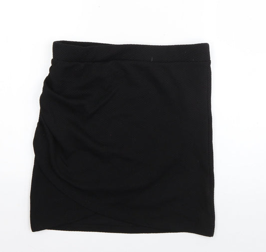 Divided Womens Black  Polyester A-Line Skirt Size M