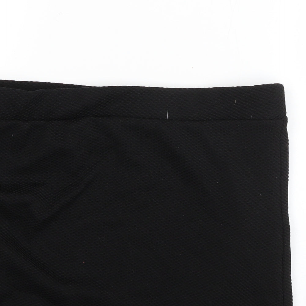 Divided Womens Black  Polyester A-Line Skirt Size M