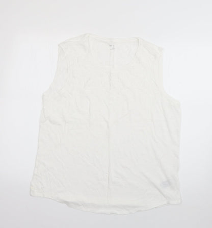 Womens UK Size L Gap White Basic T-Shirt