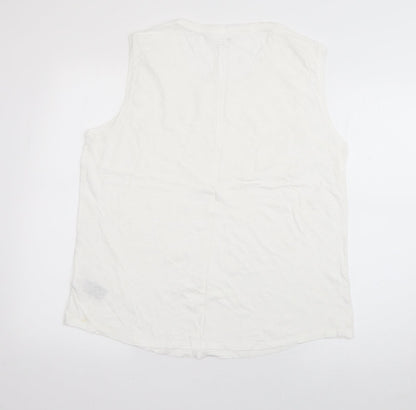 Womens UK Size L Gap White Basic T-Shirt