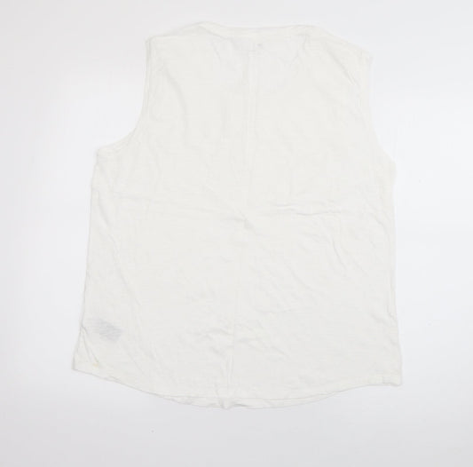 Womens UK Size L Gap White Basic T-Shirt