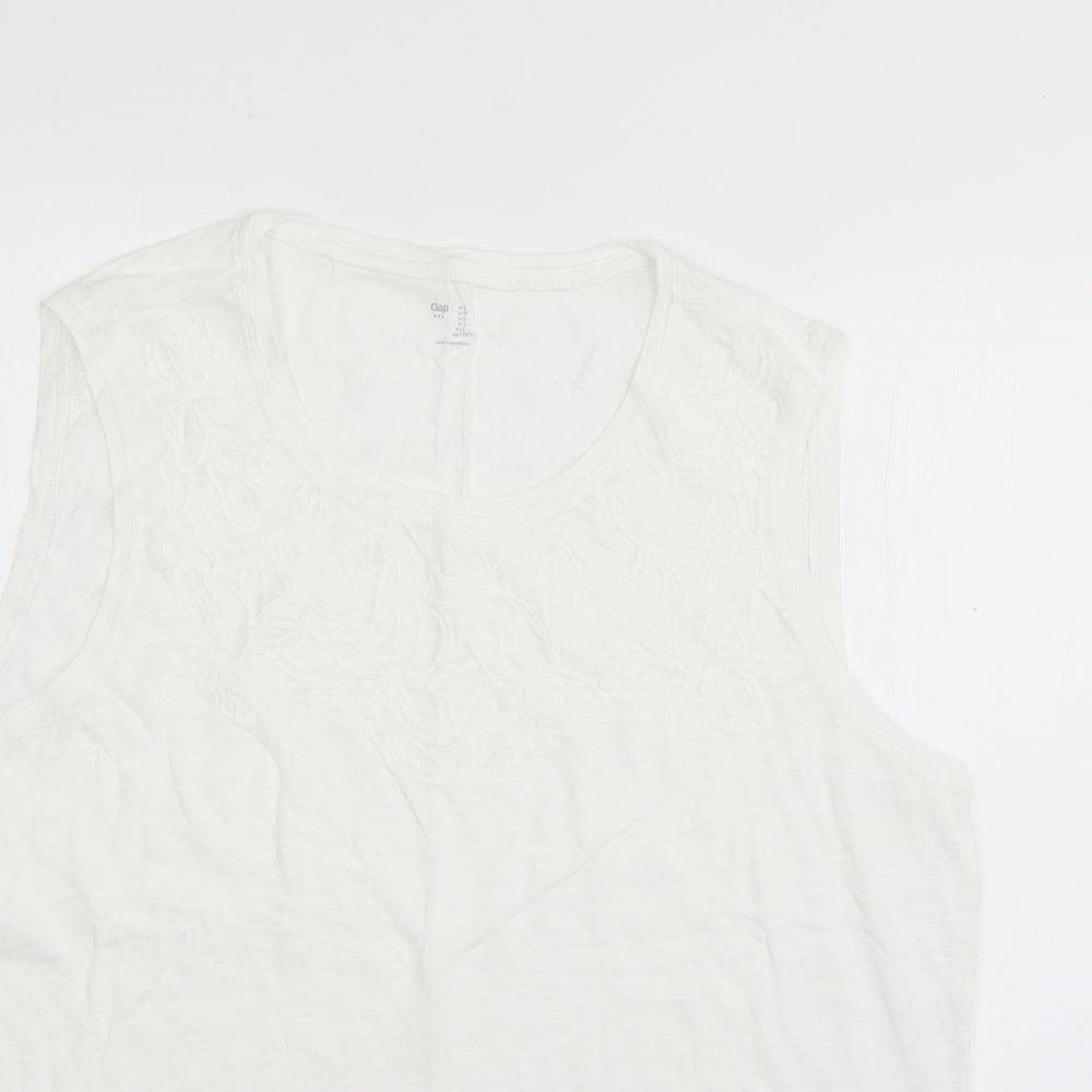 Womens UK Size L Gap White Basic T-Shirt