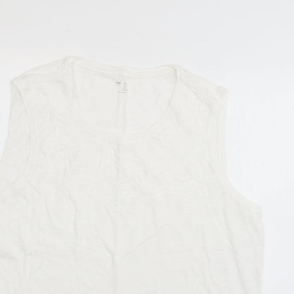 Womens UK Size L Gap White Basic T-Shirt