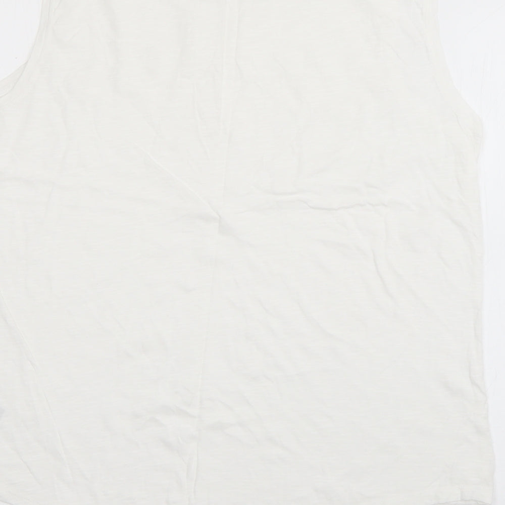 Womens UK Size L Gap White Basic T-Shirt