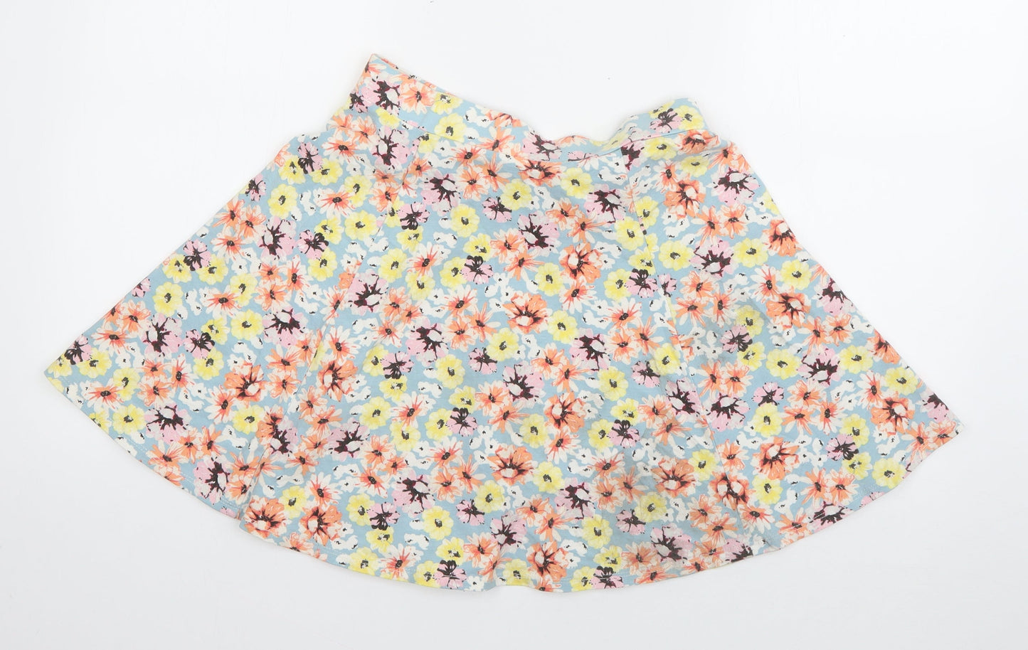 New Look Womens Blue  Cotton Flare Skirt Size 8