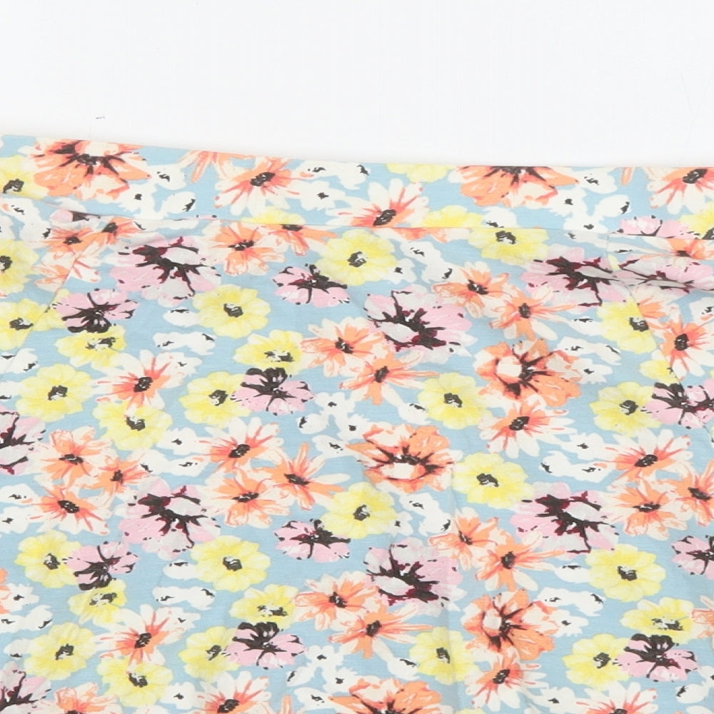 New Look Womens Blue  Cotton Flare Skirt Size 8