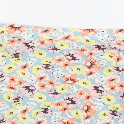 New Look Womens Blue  Cotton Flare Skirt Size 8