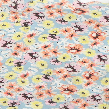 New Look Womens Blue  Cotton Flare Skirt Size 8