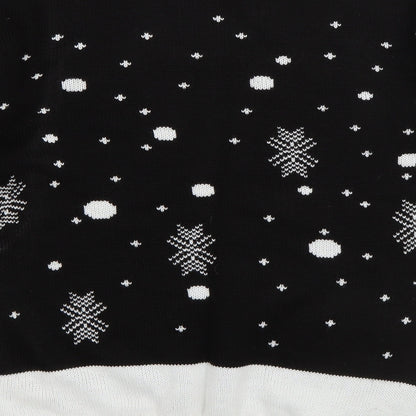 Alessandra Saroshi Mens Black Crew Neck  Acrylic Pullover Jumper Size M   - Rudolph