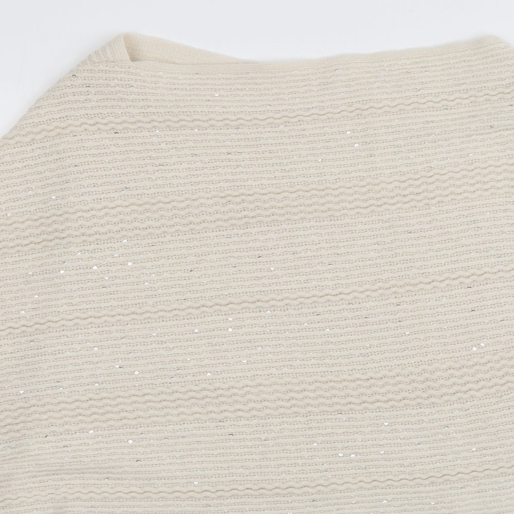 Womens UK Size One Size Matalan Ivory Pullover Jumper