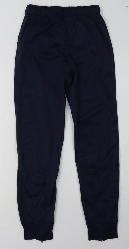 Givova Mens Blue  Polyester Jogger Trousers Size XS L28 in Regular