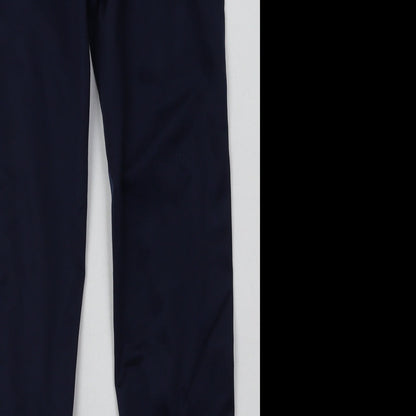 Givova Mens Blue  Polyester Jogger Trousers Size XS L28 in Regular