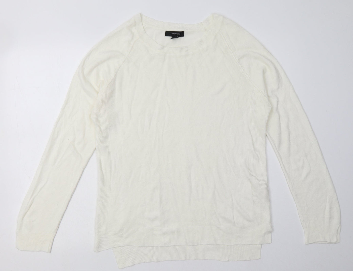 Primark Womens White  Acrylic Pullover Sweatshirt Size 16  Pullover