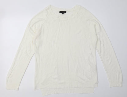 Primark Womens White  Acrylic Pullover Sweatshirt Size 16  Pullover