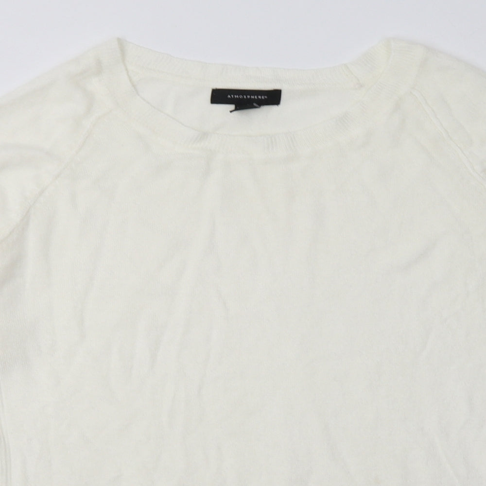 Primark Womens White  Acrylic Pullover Sweatshirt Size 16  Pullover