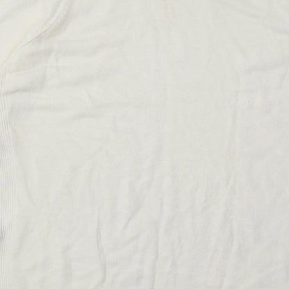 Primark Womens White  Acrylic Pullover Sweatshirt Size 16  Pullover