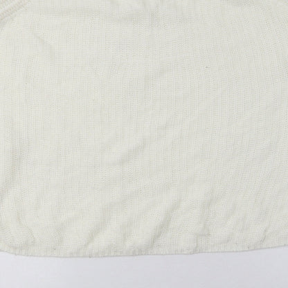 Brand and care label for amara reya women’s white acrylic pullover sweatshirt, size XL, pullover