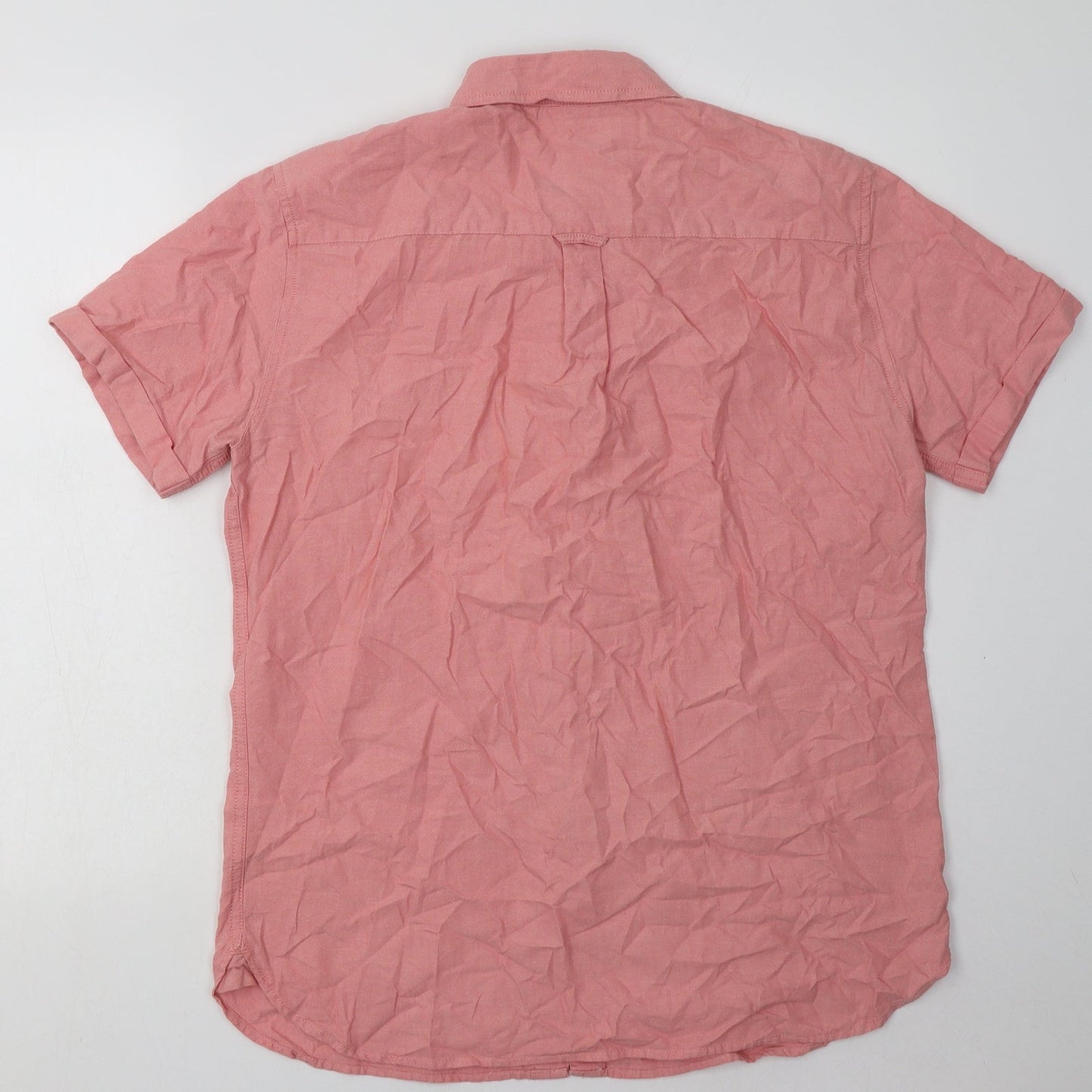 Mens UK Size M pep&co Red  Button-Up Short Sleeve Casual Shirt