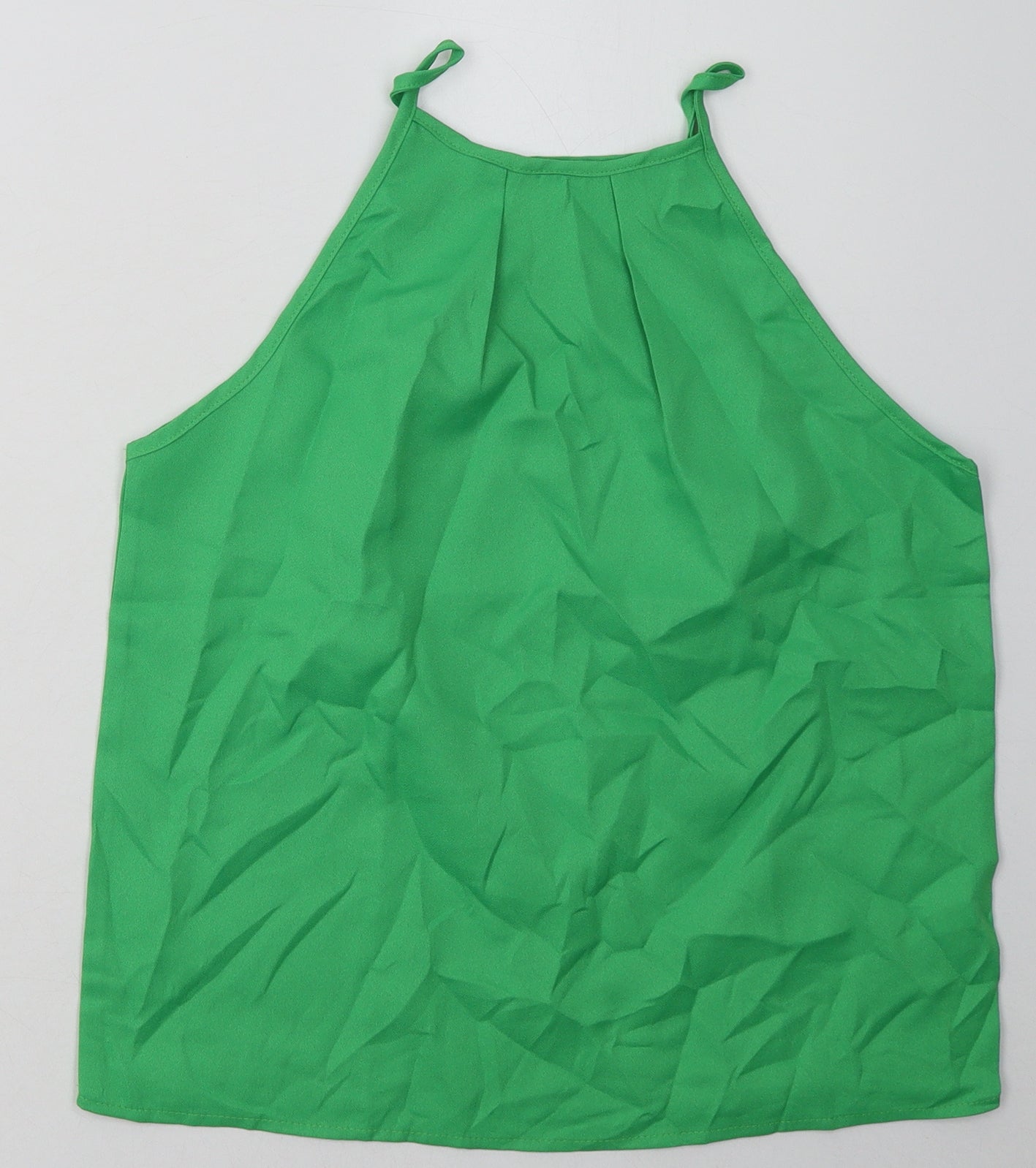 SheIn Womens Green  Polyester Basic Tank Size M Scoop Neck