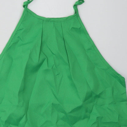 SheIn Womens Green  Polyester Basic Tank Size M Scoop Neck