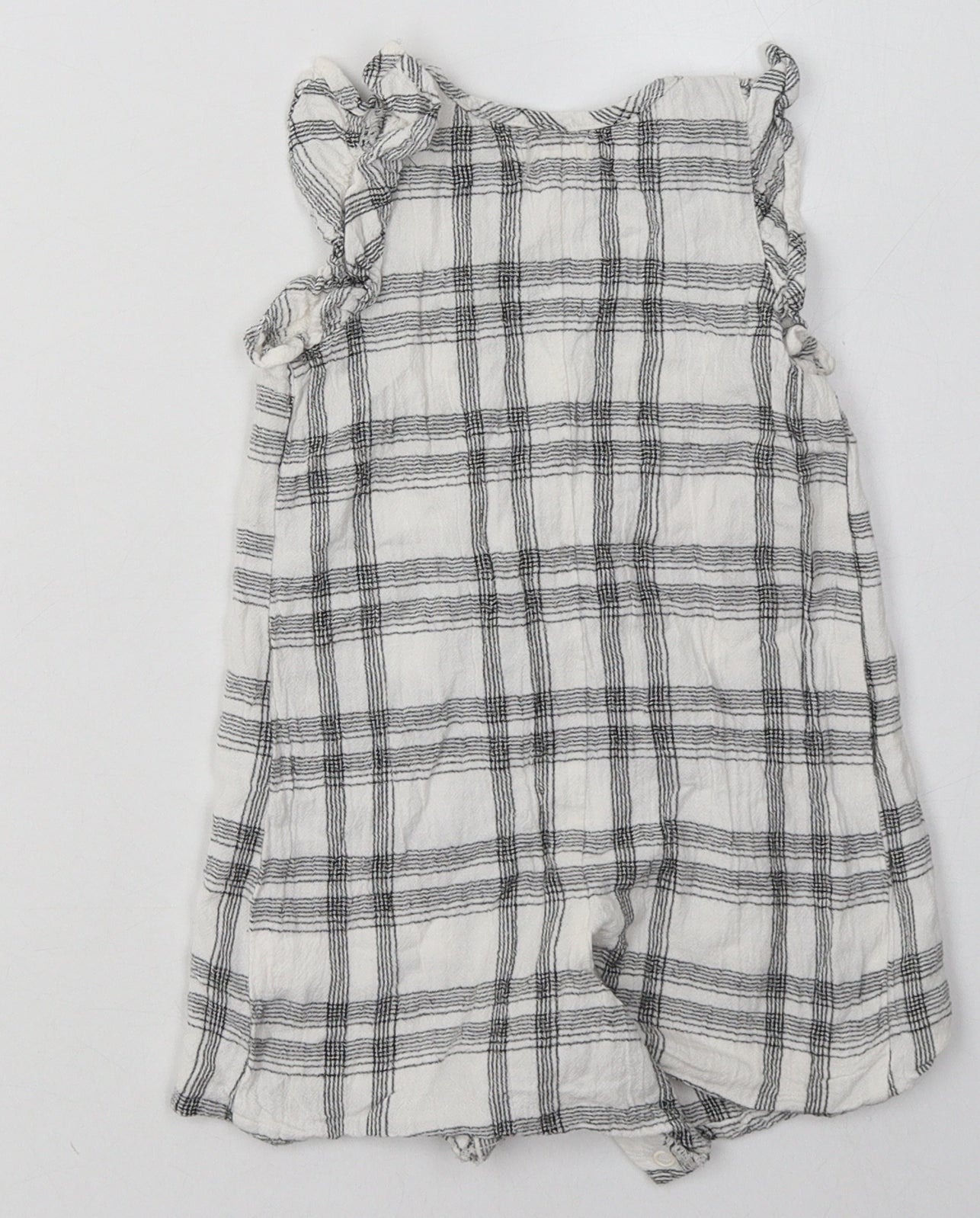 NEXT Girls Grey Check Viscose Catsuit One-Piece Size 12-18 Months  Buckle