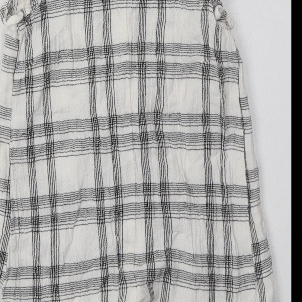 NEXT Girls Grey Check Viscose Catsuit One-Piece Size 12-18 Months  Buckle