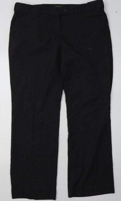 Simon Jersey Womens Grey  Polyester Trousers  Size 16 L32 in Regular Button