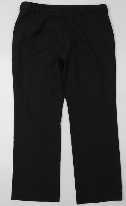 Simon Jersey Womens Grey  Polyester Trousers  Size 16 L32 in Regular Button