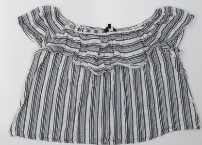 Womens UK Size 16 New Look Grey Basic Blouse