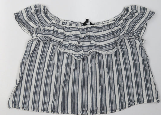 Womens UK Size 16 New Look Grey Basic Blouse