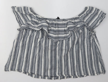 Womens UK Size 16 New Look Grey Basic Blouse